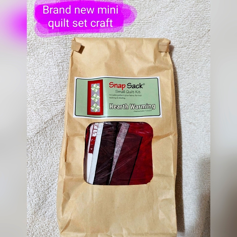 Mini quilt craft, Brand new in bag, cute gift idea for someone crafty